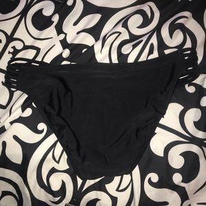 Black Strappy Bikini Bottom